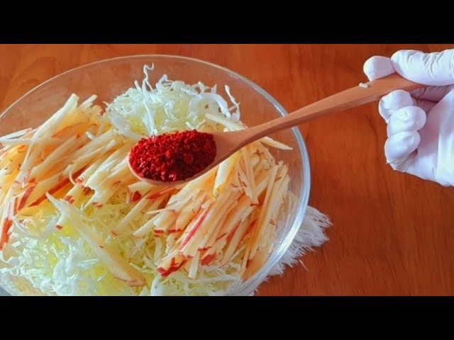 양배추 사과 무침