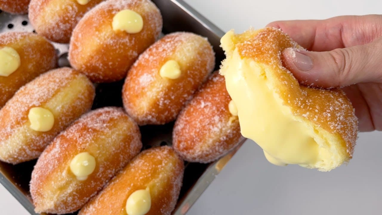 커스터드 크림 도넛