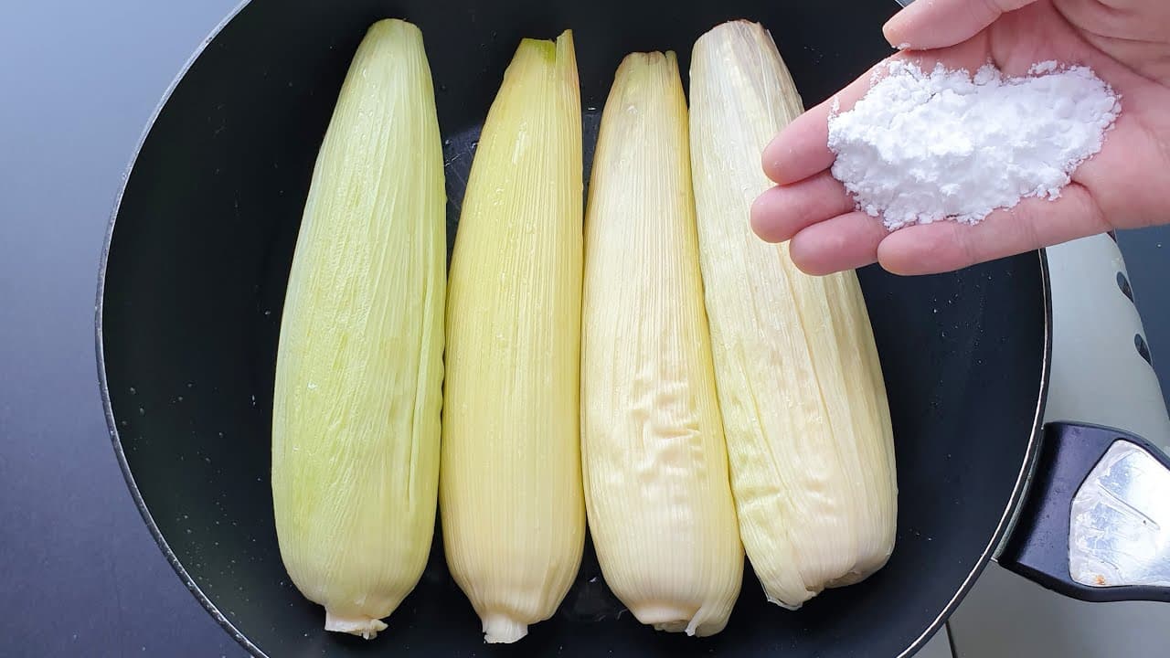 노란 옥수수 삶기