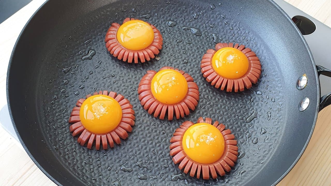 소세지 계란 꽃 전