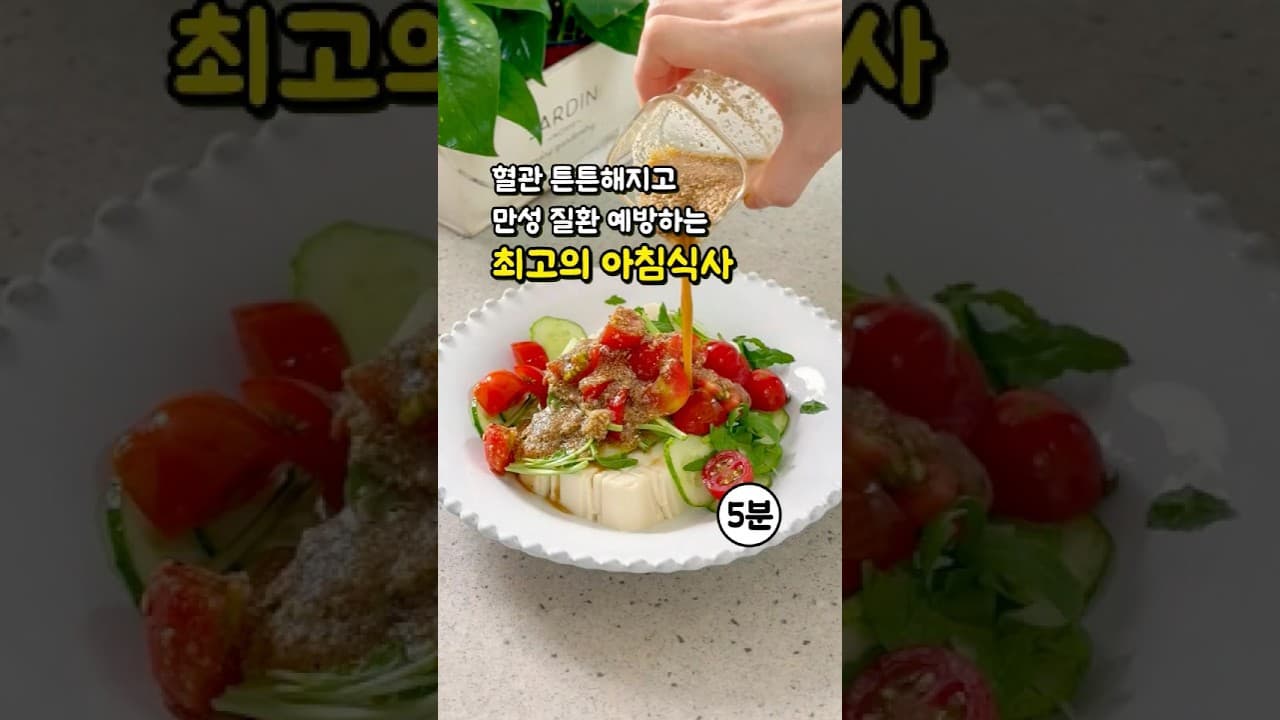 토마토 오이 두부 샐러드