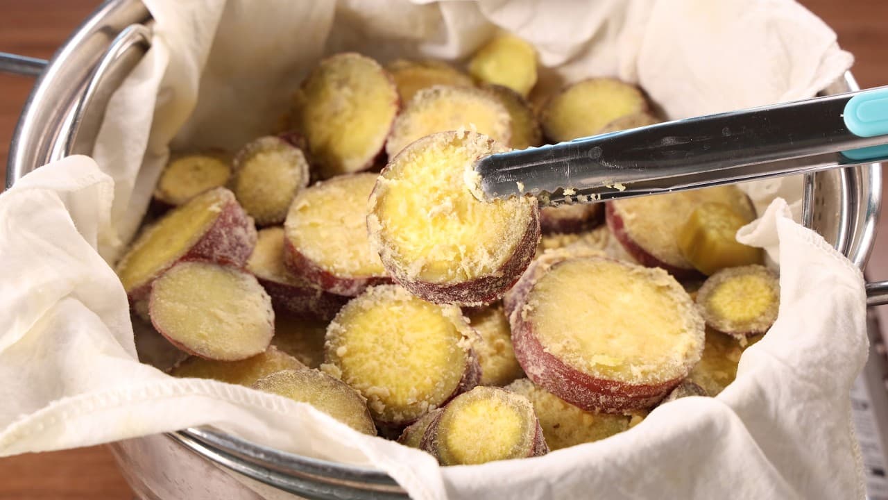 고구마 콩가루찜과 고구마 과자