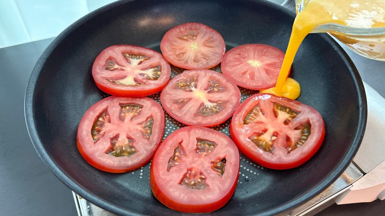 토마토 계란 피자