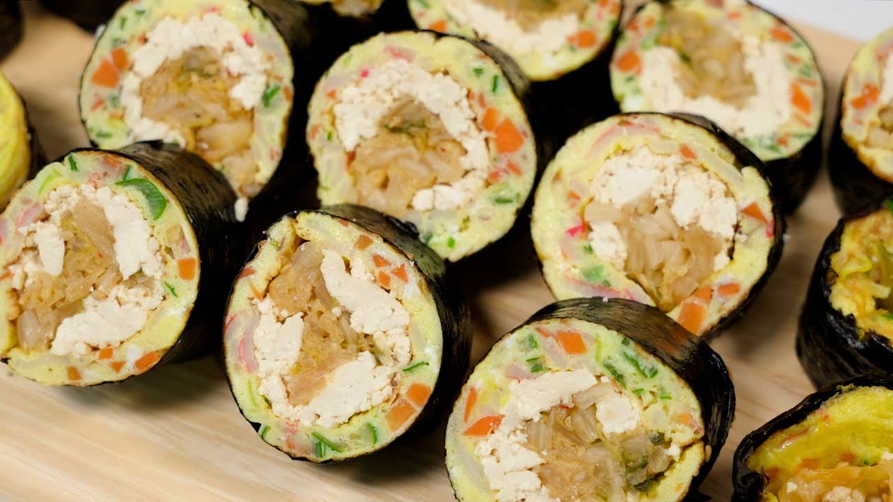 묵은지 두부 김밥