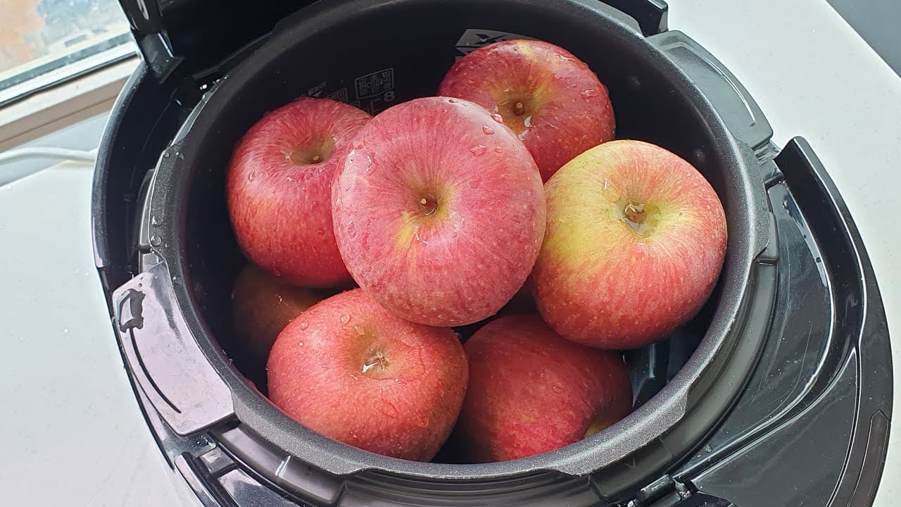 밥솥 사과 케이크