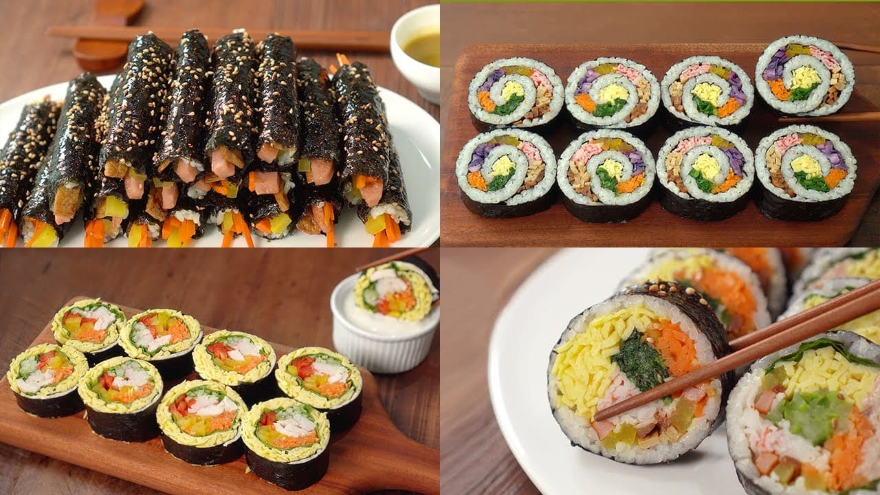 레전드 김밥 6종 (꼬마, 회오리, 다이어트, 야채, 참치, 치즈 김밥)