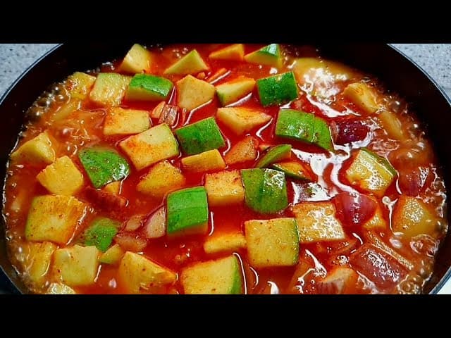 호박감자고추장찌개