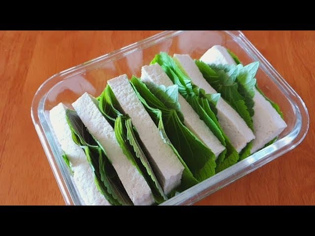 두부 깻잎장