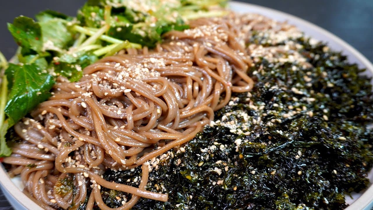 참나물 들기름 막국수