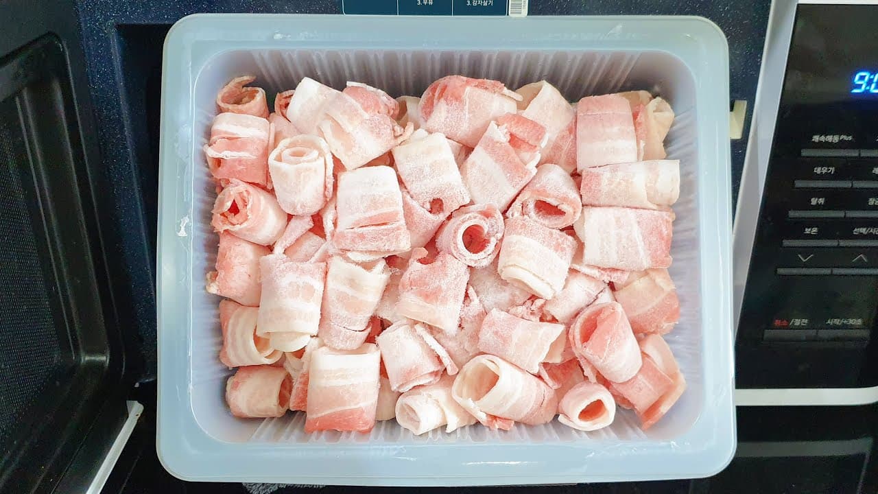 전자레인지 대패삼겹살찜