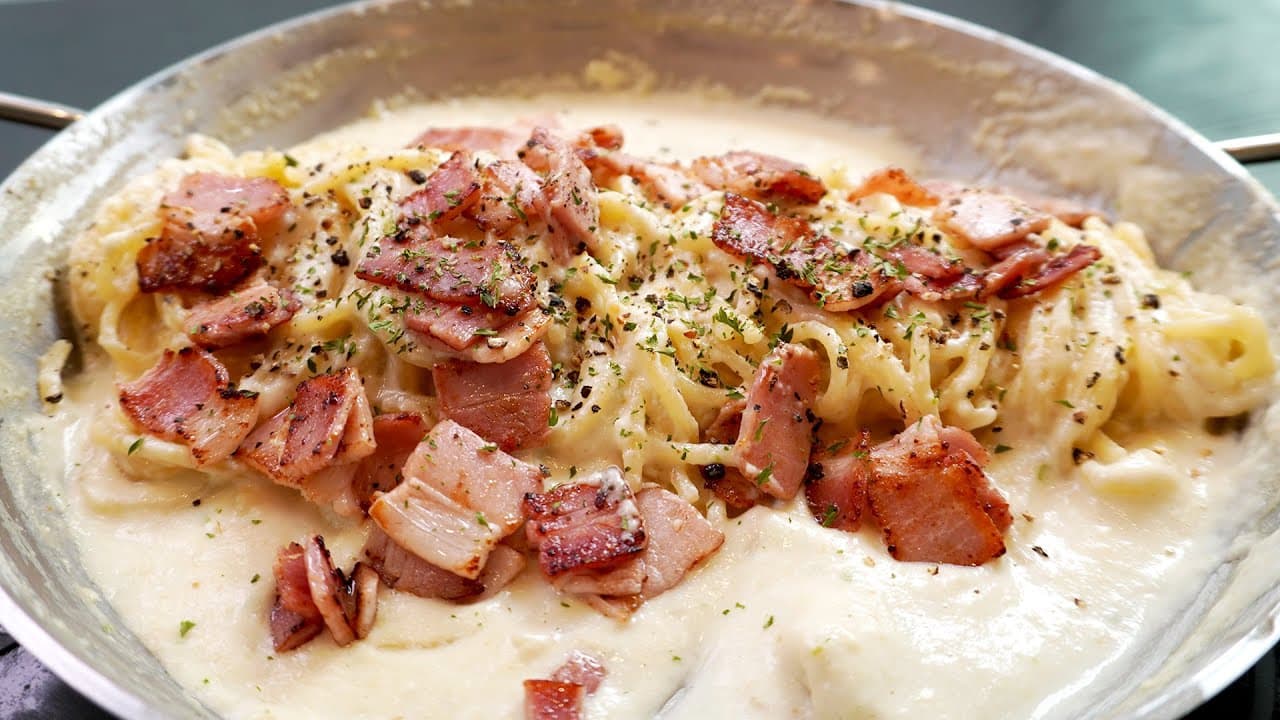 베이컨 크림 파스타