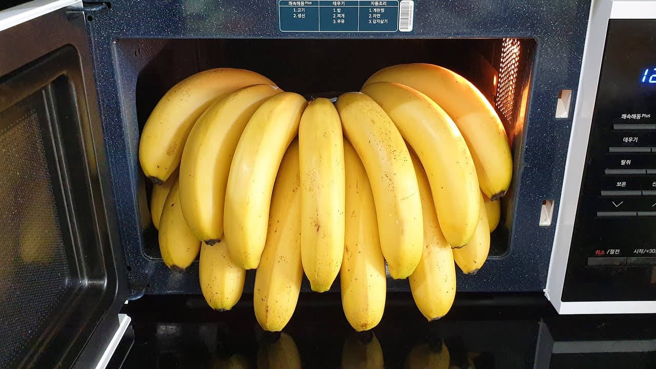 전자레인지 바나나 요거트롤과 바나나 잼