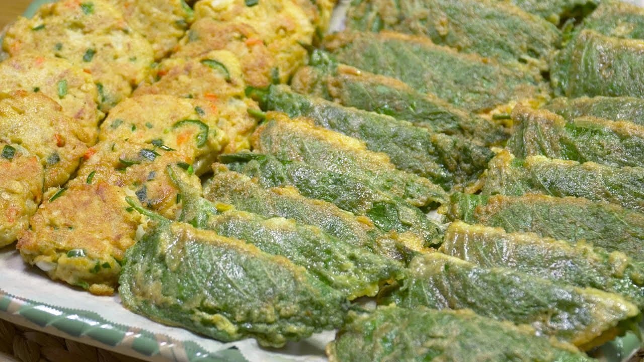 참치두부깻잎전