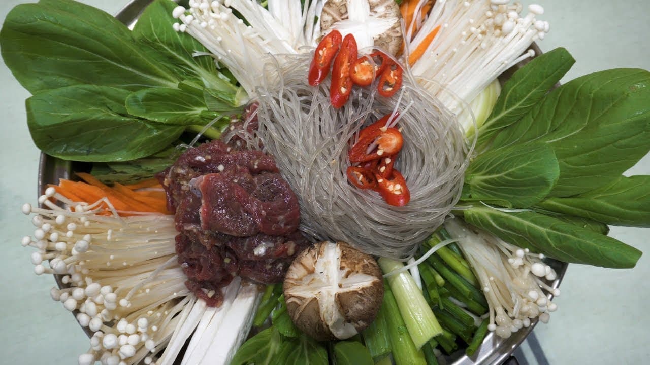 버섯 불고기 전골