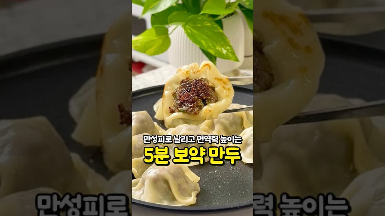 연근 부추 만두