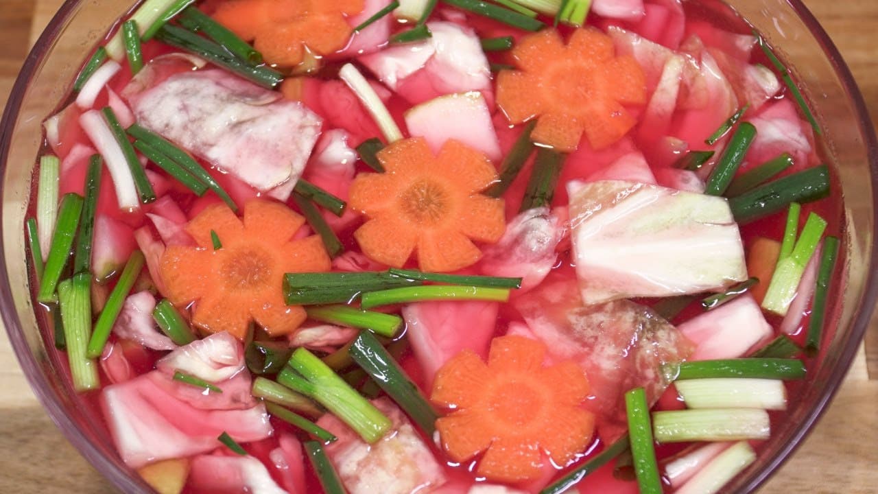 양배추 비트 물김치