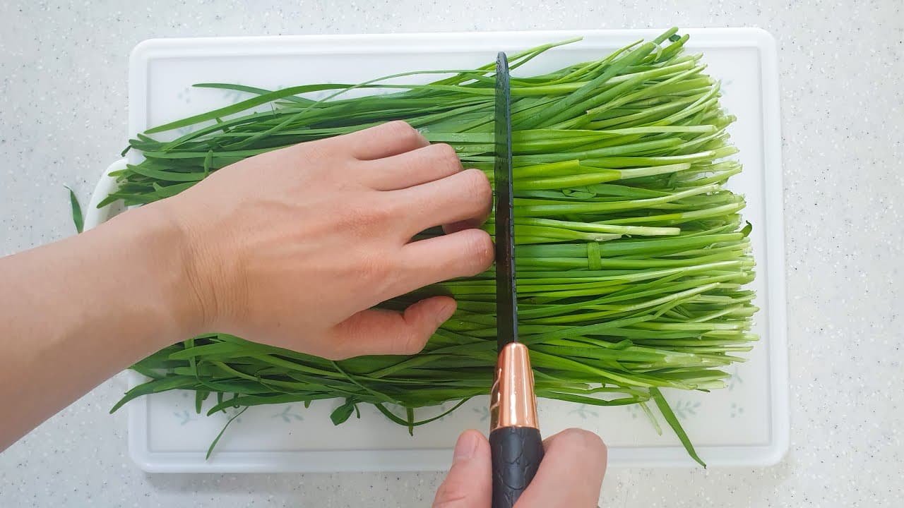 부추 계란 만두