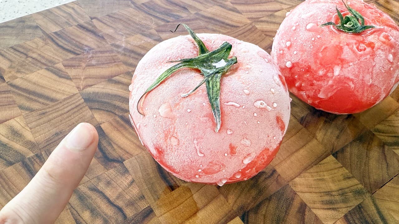 냉동 토마토 비빔국수