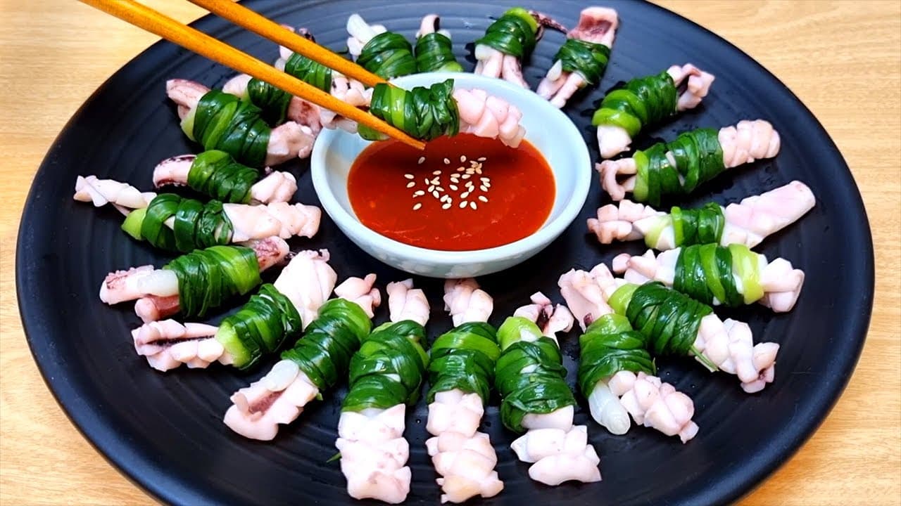 오징어 쪽파 숙회