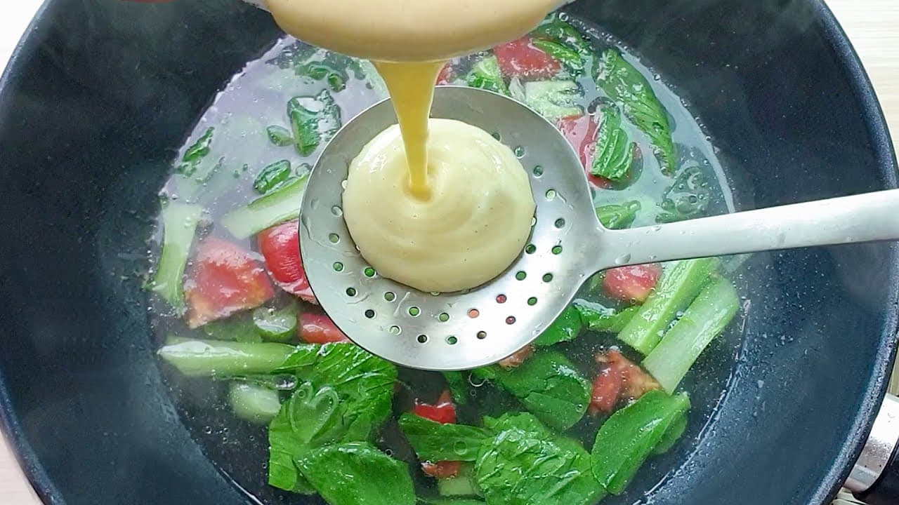 토마토 계란 올챙이 국수