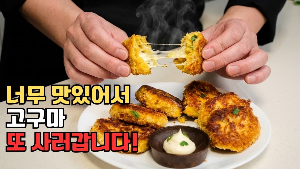 유럽식 고구마 크로켓과 팬케이크