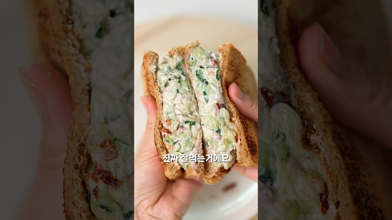참치 요거트 오픈 샌드위치