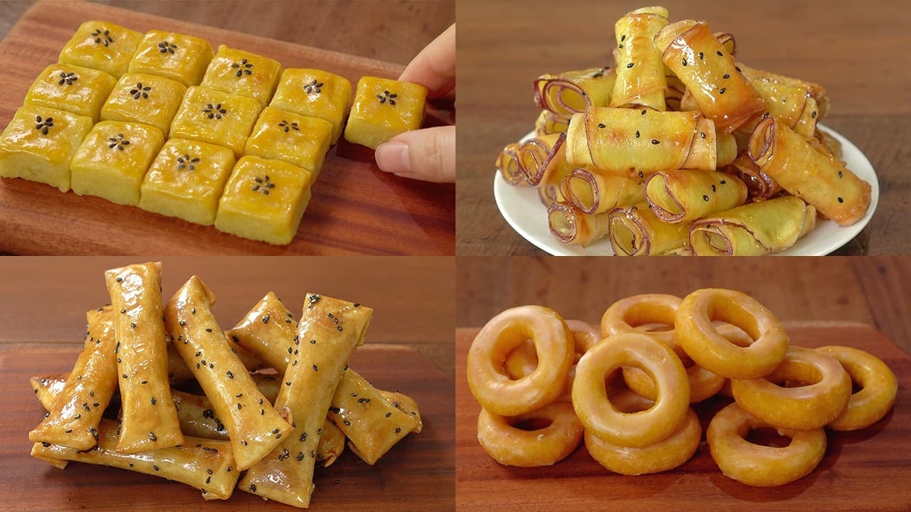 고구마 간식 6종 세트 (케이크, 맛탕, 도너츠, 타코, 춘권)