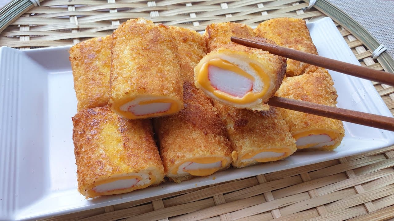 맛살 식빵 롤 튀김