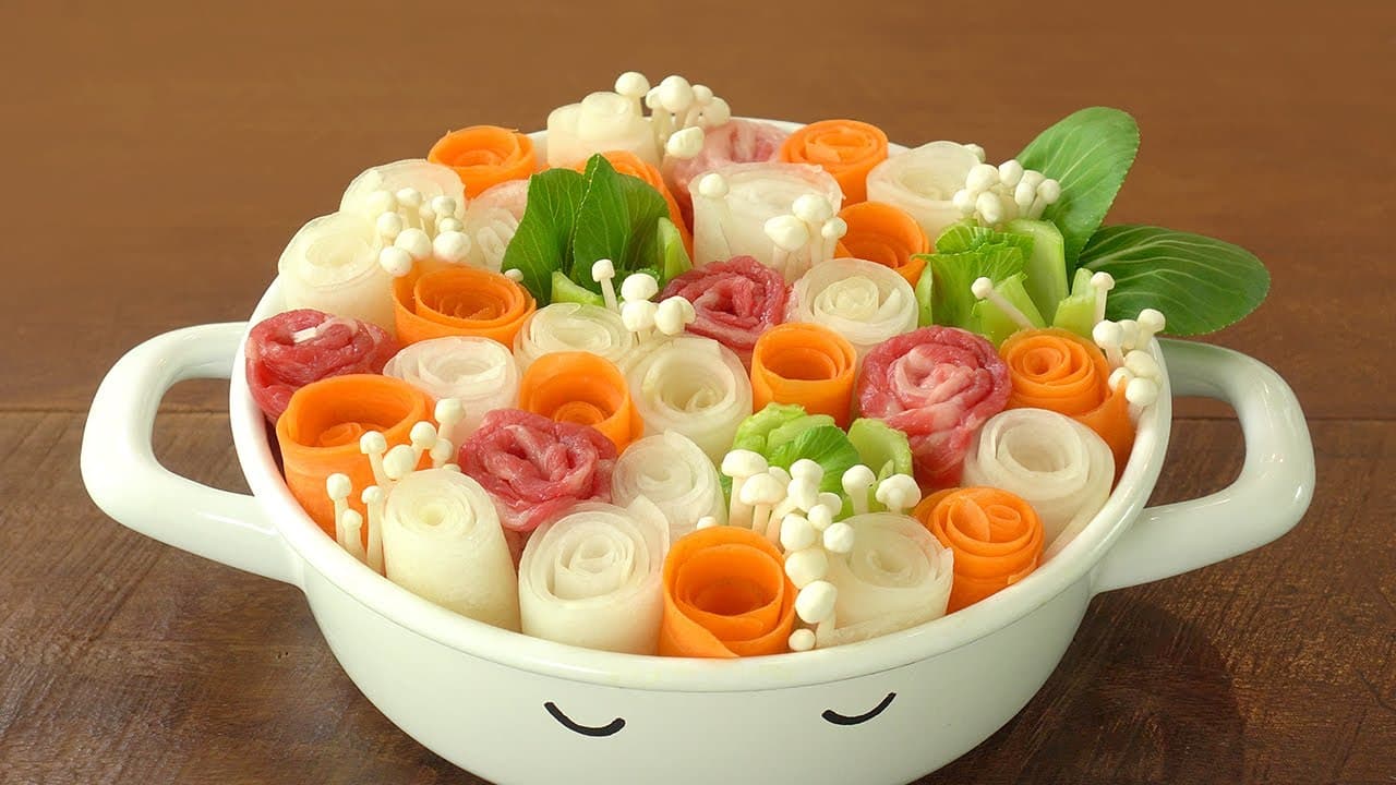 꽃다발 전골 (샤브샤브 채소전골)