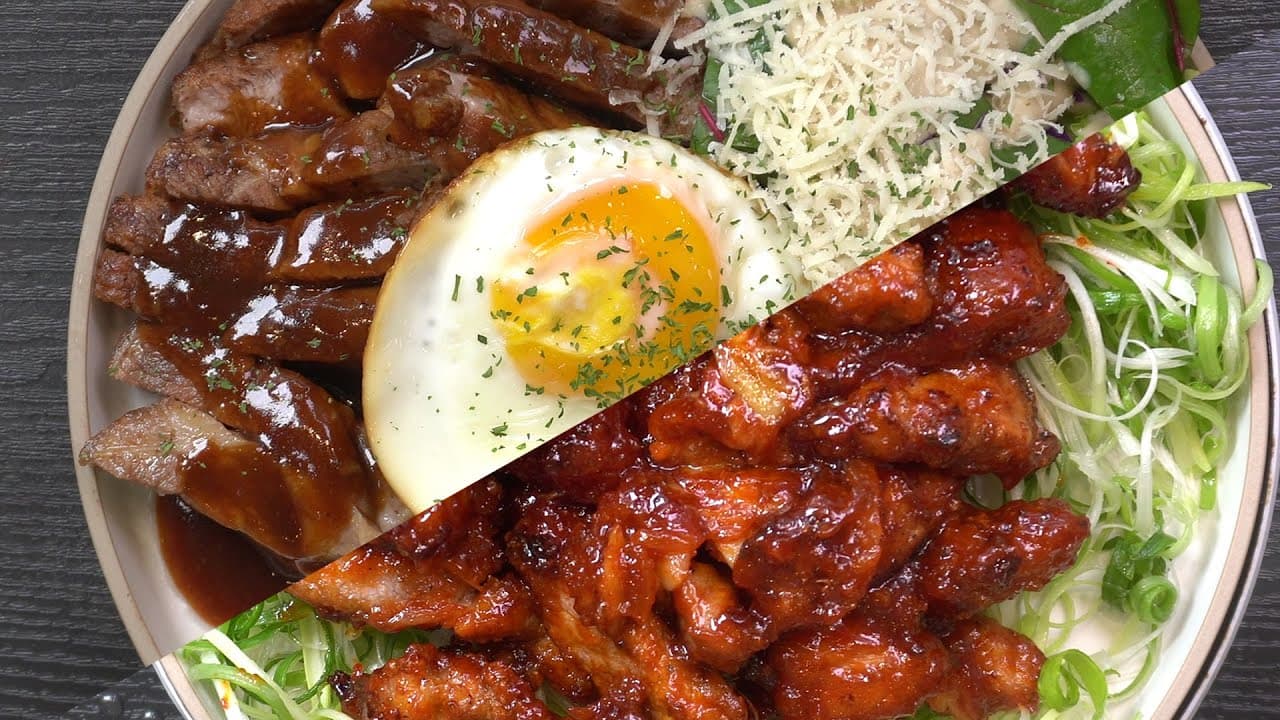 코스트코 목살 3종 요리 (스테이크, 피자 돈가스, 양념구이)