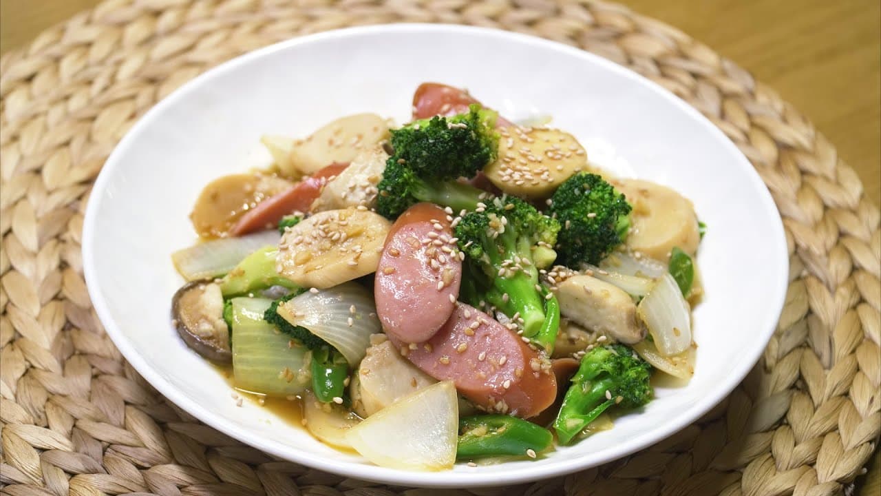 브로콜리 버섯 소세지 볶음