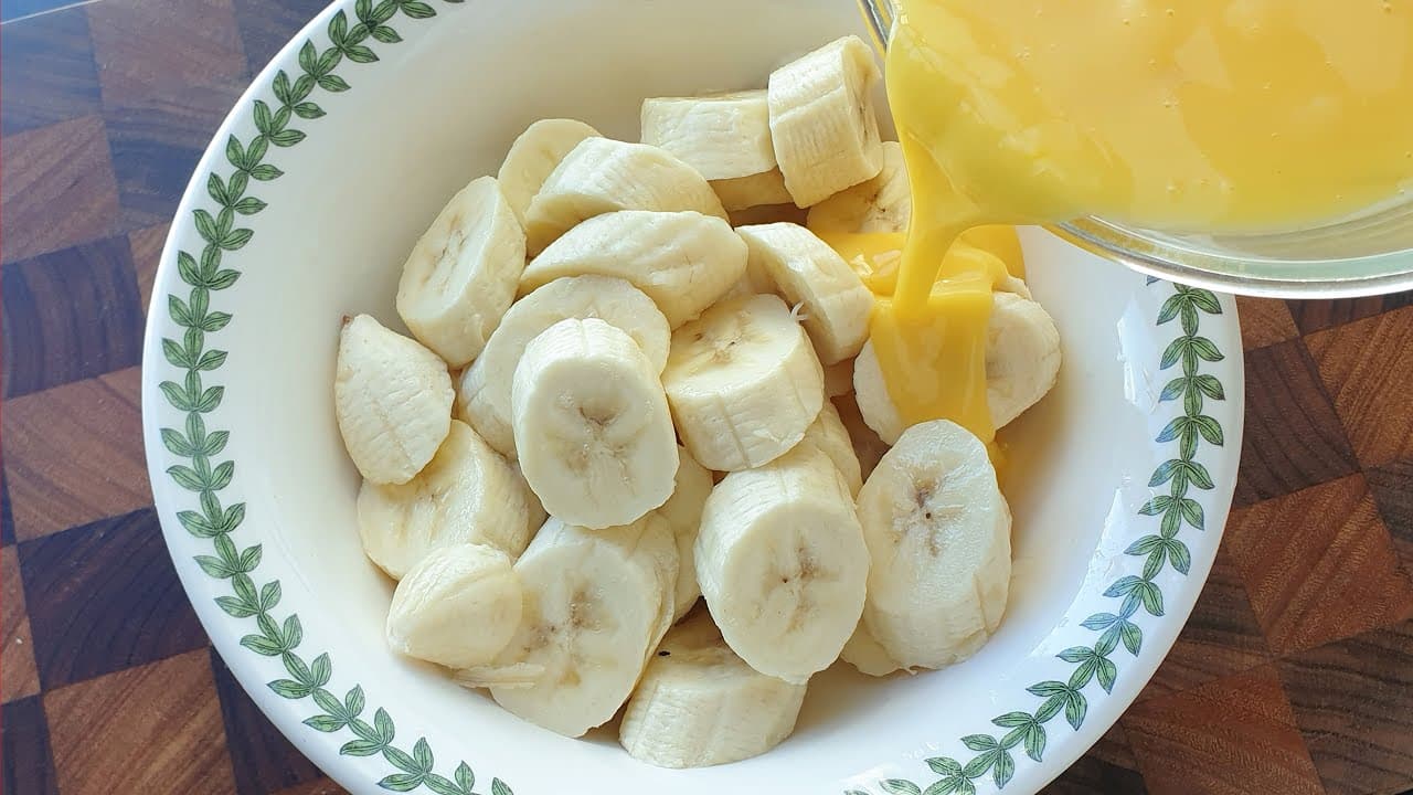 바나나 계란 튀김 (바나나 케찹 탕수)