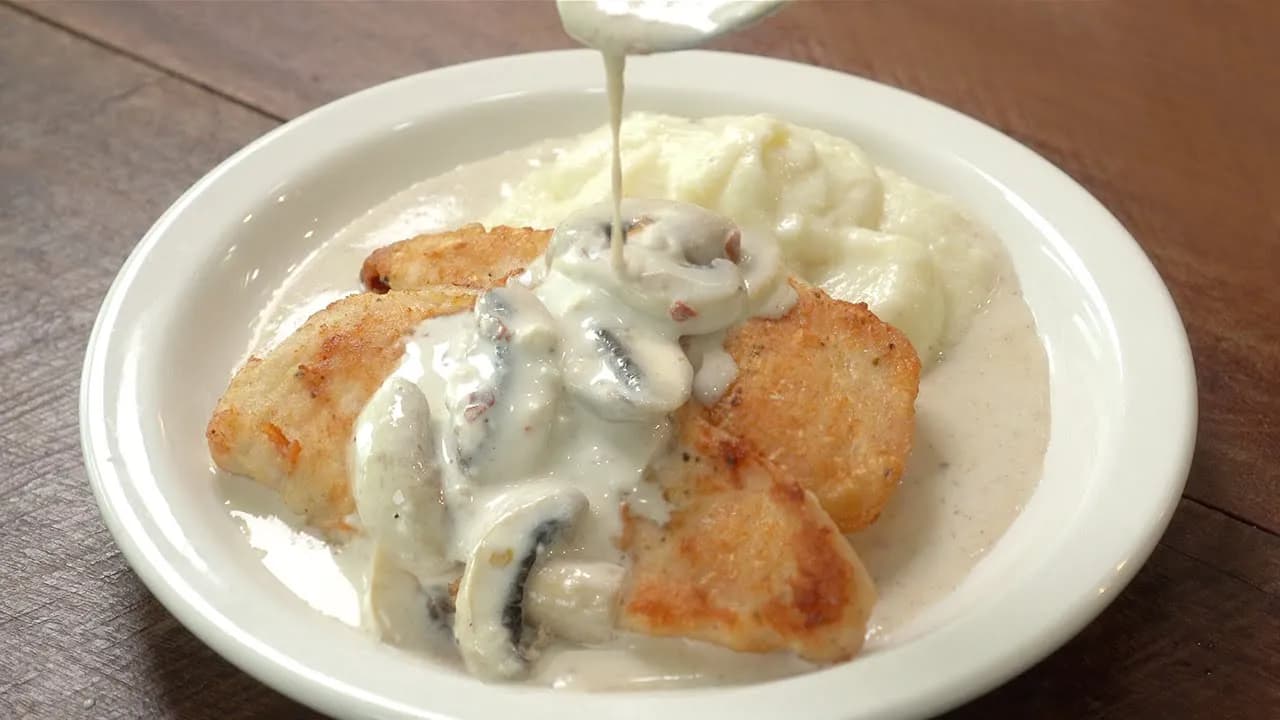 버섯 크림 치킨