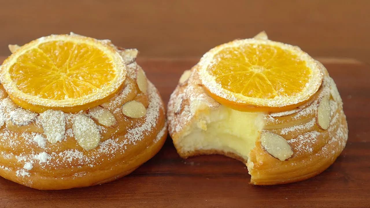 오렌지 커스터드 크림빵