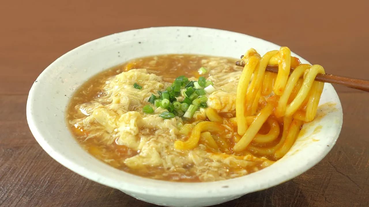 토마토 계란 카레 우동