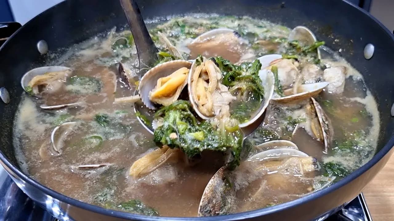 바지락 냉이된장국