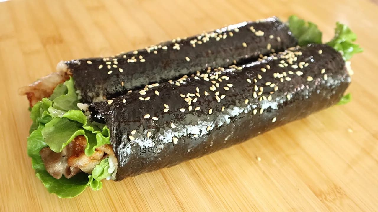 상추삼겹 쌈 김밥