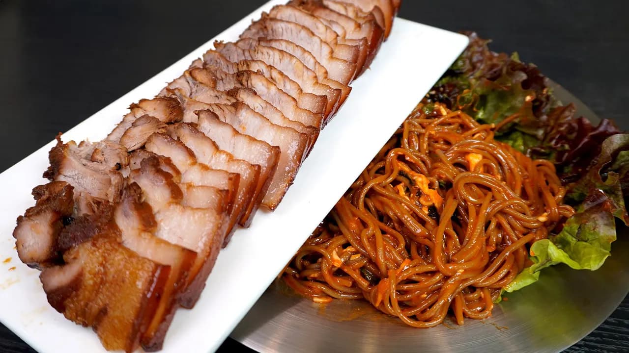 족발수육과 막국수