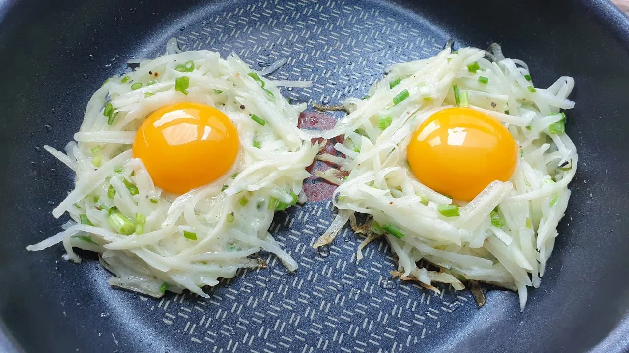 감자채 계란 구이