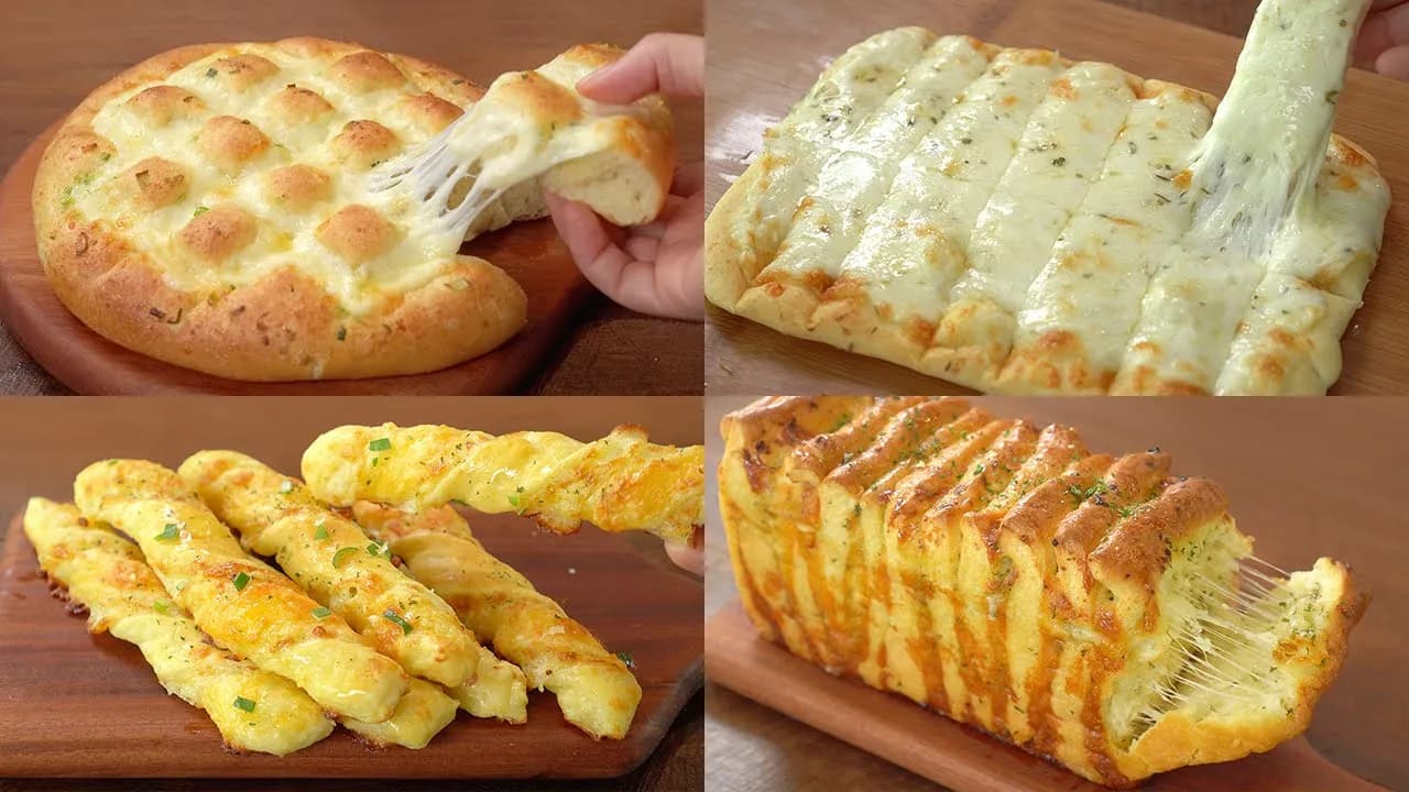 치즈 마늘빵 4종