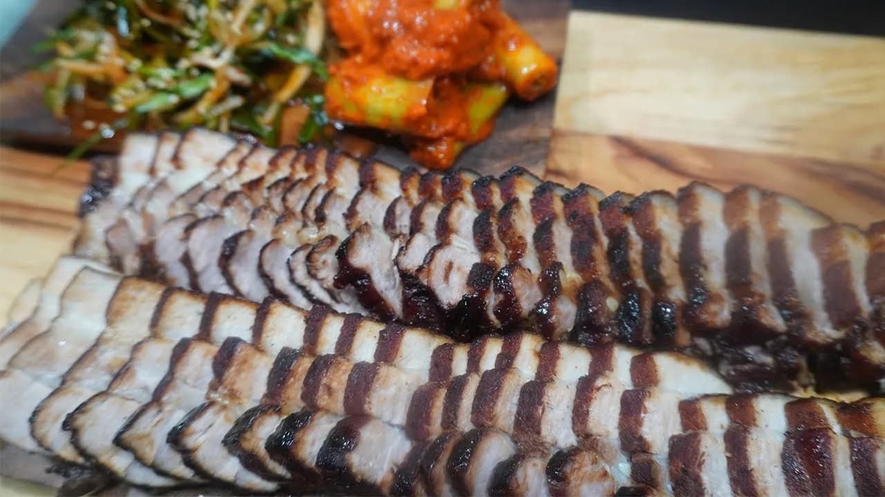 와인 간장 수육과 파절이