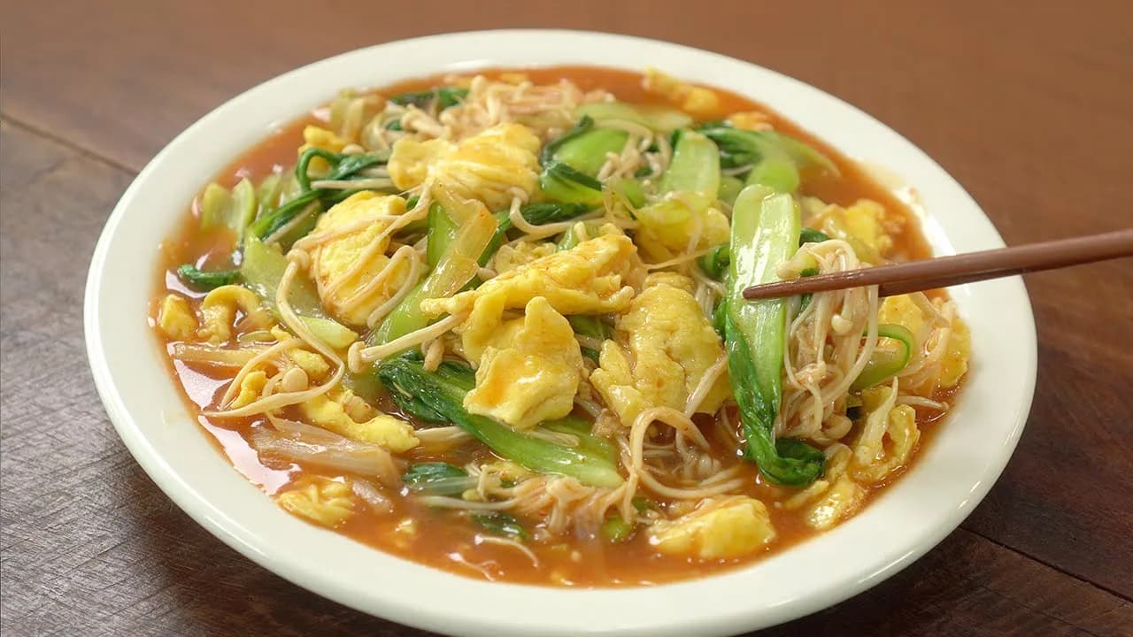 계란청경채볶음