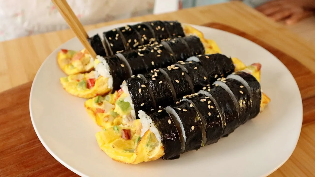 계란부침 김밥