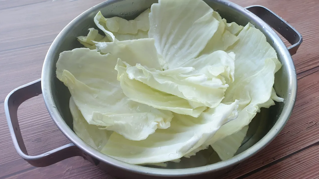 양배추찜과 쌈장 소스