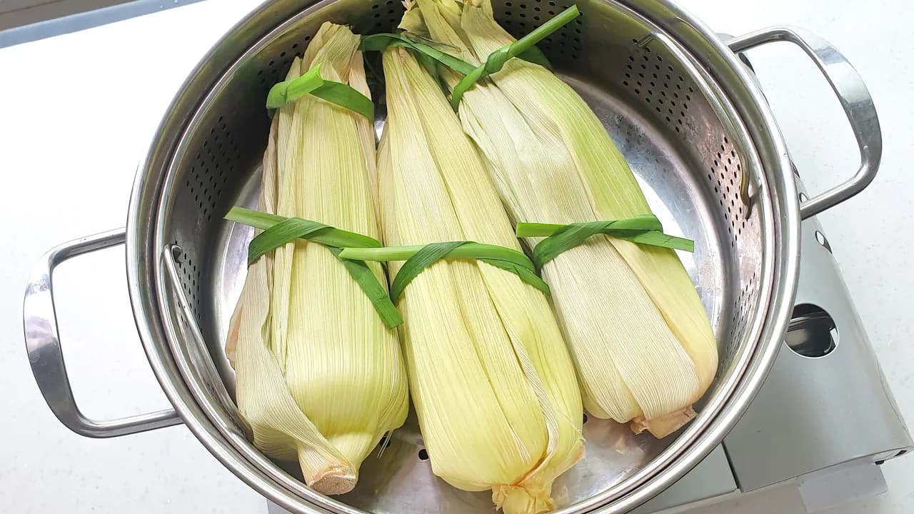 옥수수 껍질 약식 밥