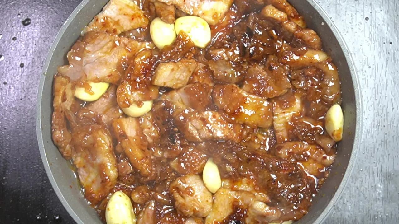 간장삼겹살조림