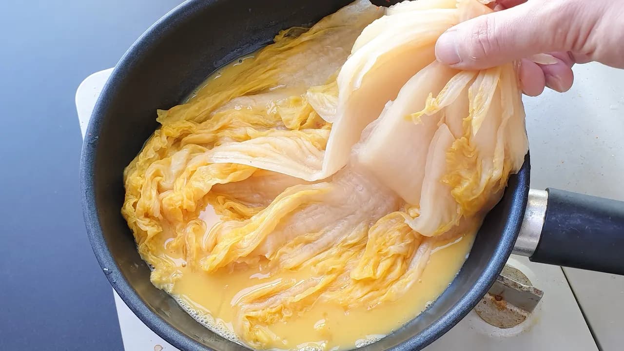 묵은지 당면계란전