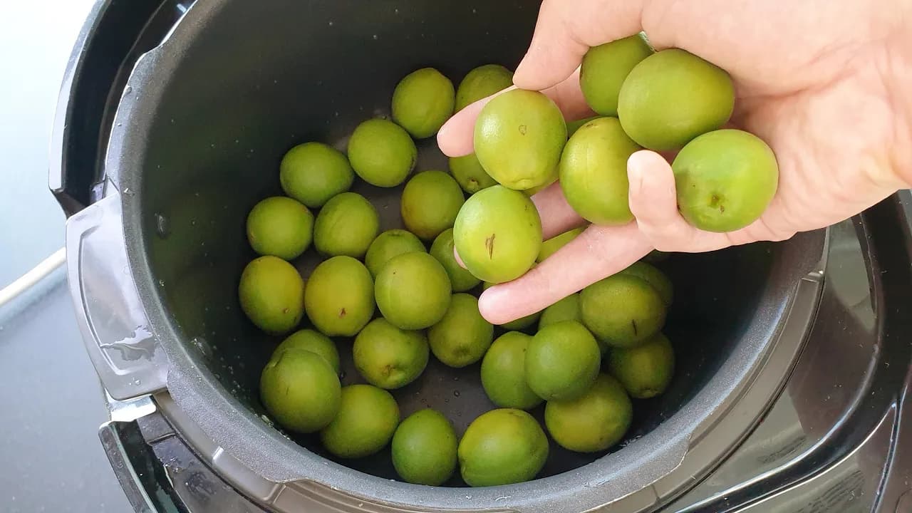 밥솥 매실청과 매실절임