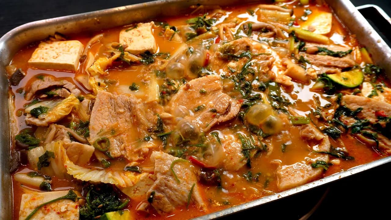 돼지고기 된장전골