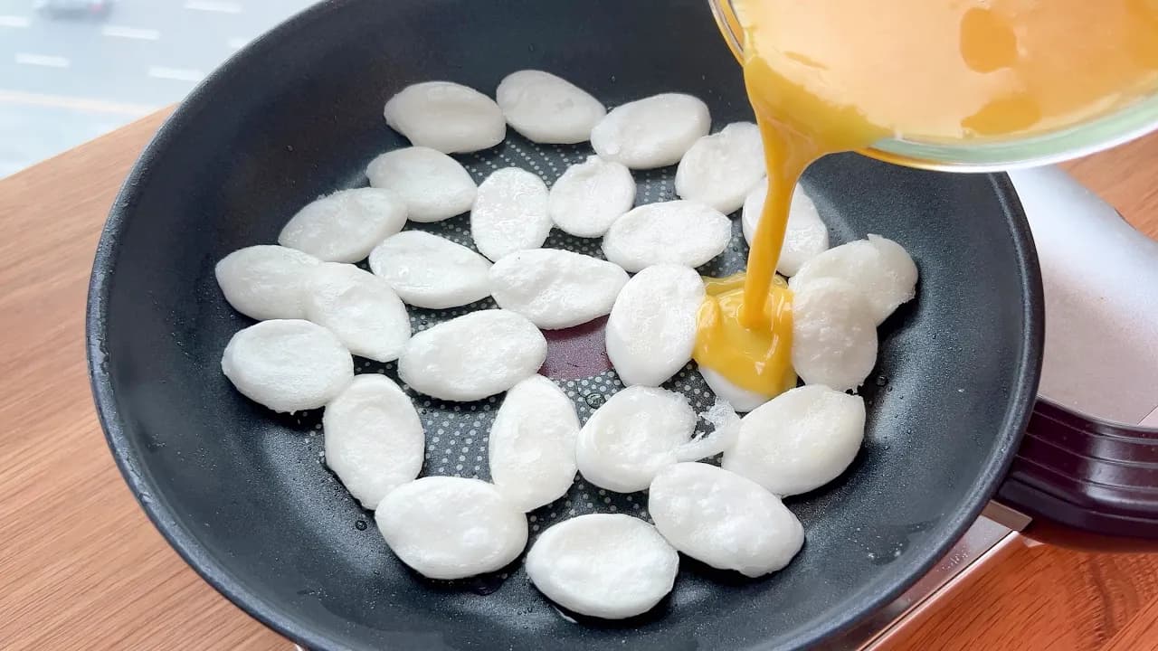떡국떡 계란부침
